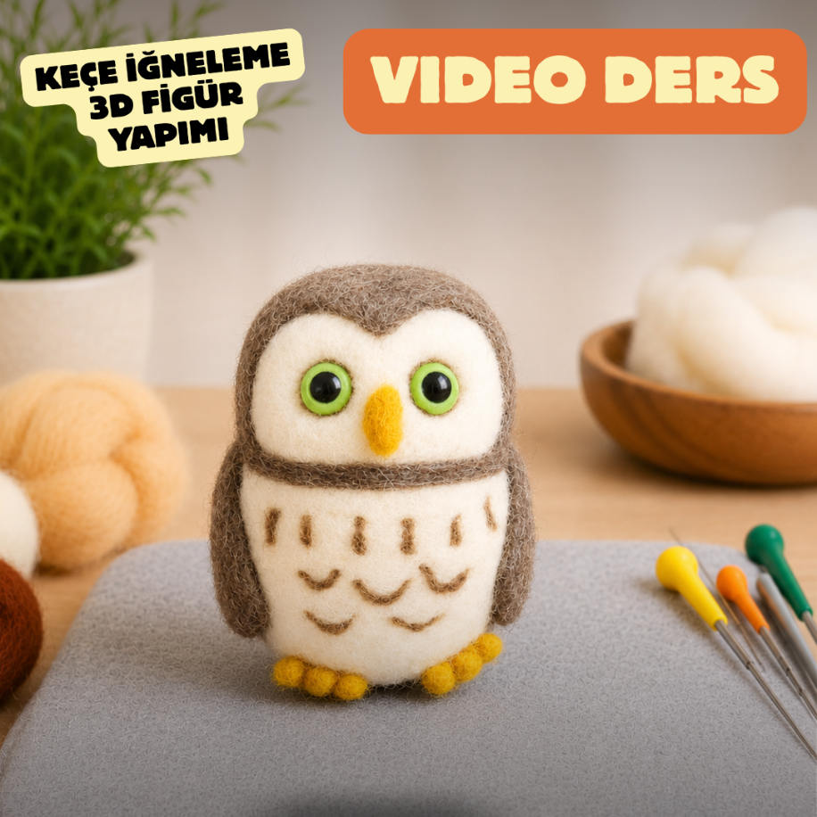keçe baykuş yapımı- video ders